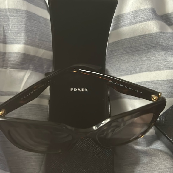 Prada Brown vintage Triangle Logo Sunglasses SPR24Q - Women | never used - Picture 1 of 5